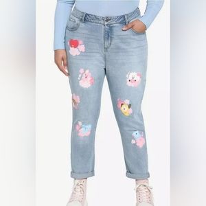 Hot Topic BT21 Cherry Blossom Mom High-rise Jeans Womens Size 18